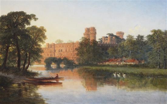 Edmund John Niemann (1813-1876) Warwick Castle 12.5 x 20in.